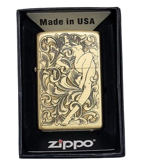 Picture of USA Gold Engraving Floral Zippo Lighter