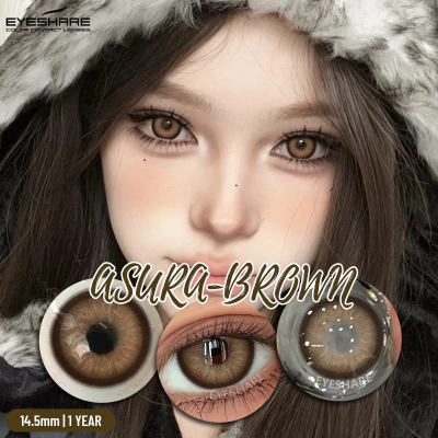 Picture of New Asura Brown Color Contact Lens with Lens Kit Box For Men & Women.1pair Asura Color contact lens For Eye makeup and Cosmetics. Asura Series Contact Lens. #Asura