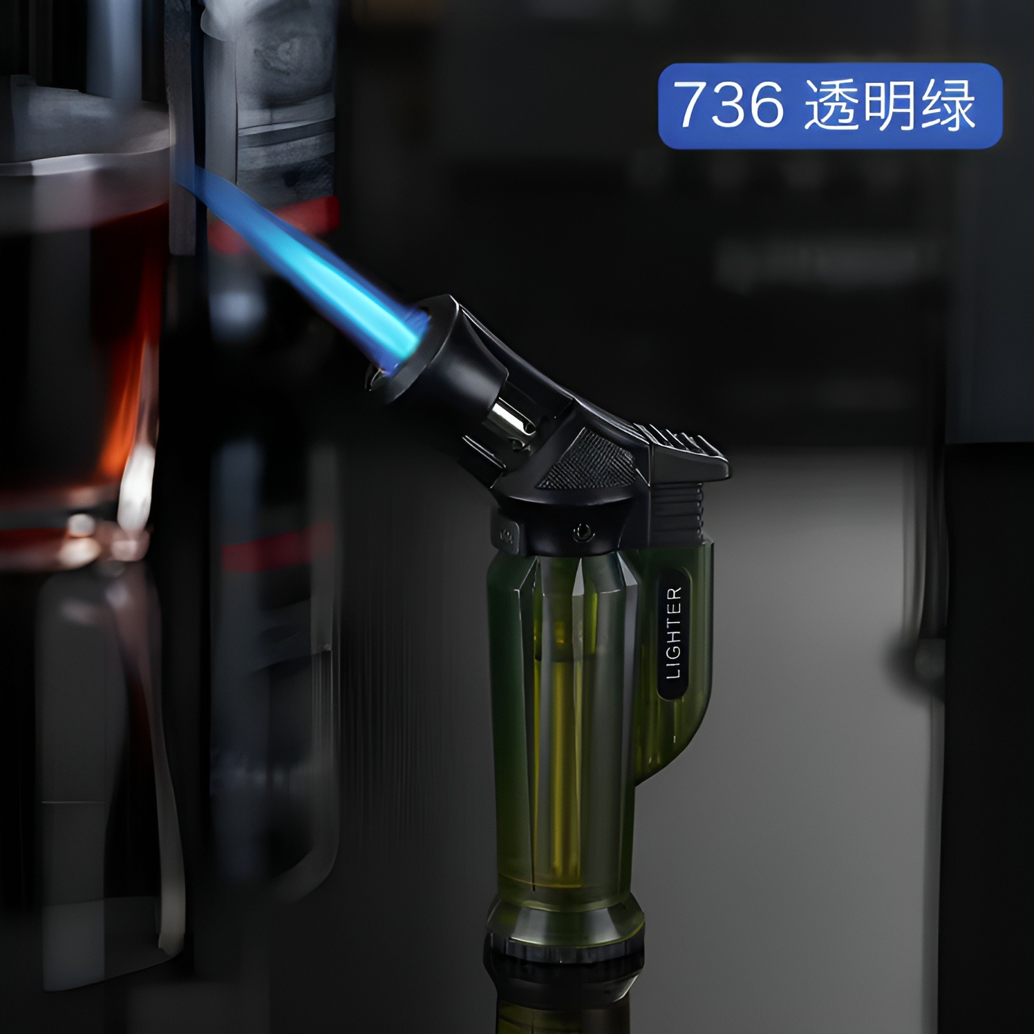 Picture of New design jet flame lighter metal blue flame torch lighter custom elbow Spray big lighter