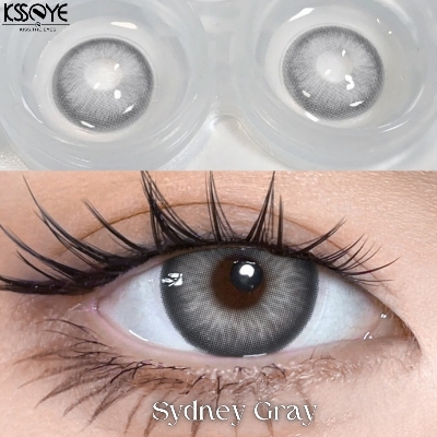 Picture of New Eyeshare Sydney Gray Color contact lens with regular kit box for men & women. 1 pair Eyeshare Color contact lens for eye makeup and Cosmetics. Eyeshare Sydney Series. #sydney
