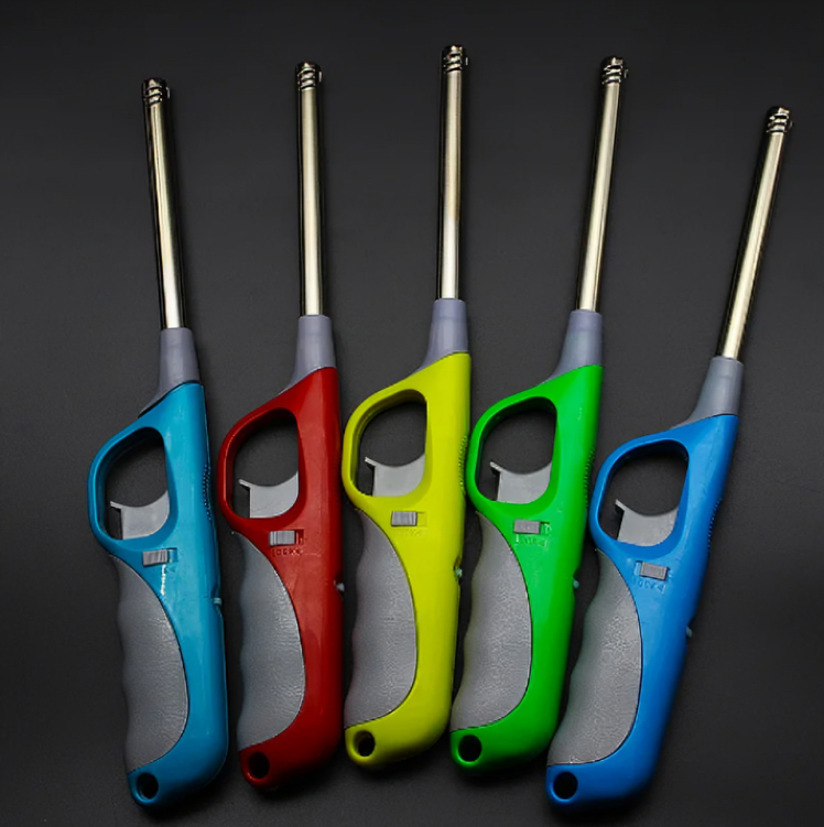 Picture of Kitchen Igniter Mini Butane Gas Refillable Plastic Torch Lighter for Candle BBQ Outdoor Fire Start 11-18cm