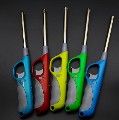 Picture of Kitchen Igniter Mini Butane Gas Refillable Plastic Torch Lighter for Candle BBQ Outdoor Fire Start 11-18cm