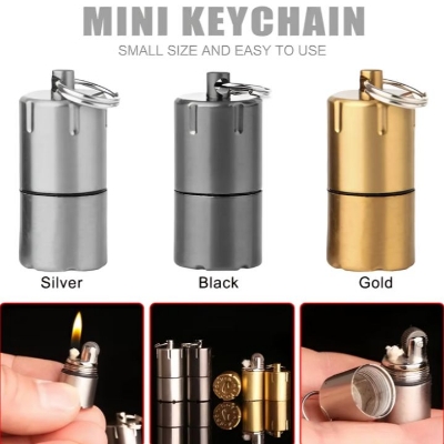 Picture of Mini Keychain Zippo oil Lighter Waterproof Cigarete Lighters