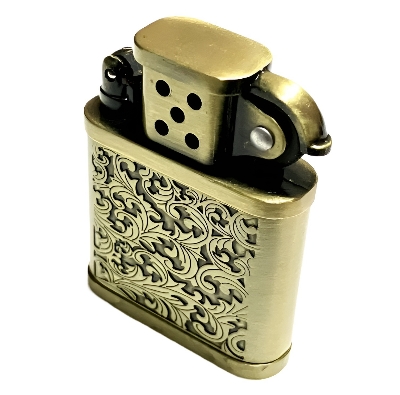 Picture of Zippo tiger head brass lighter reverse customized logo metal kerosene cigarete lighter business gift