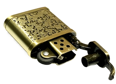 Picture of Zippo tiger head brass lighter reverse customized logo metal kerosene cigarete lighter business gift