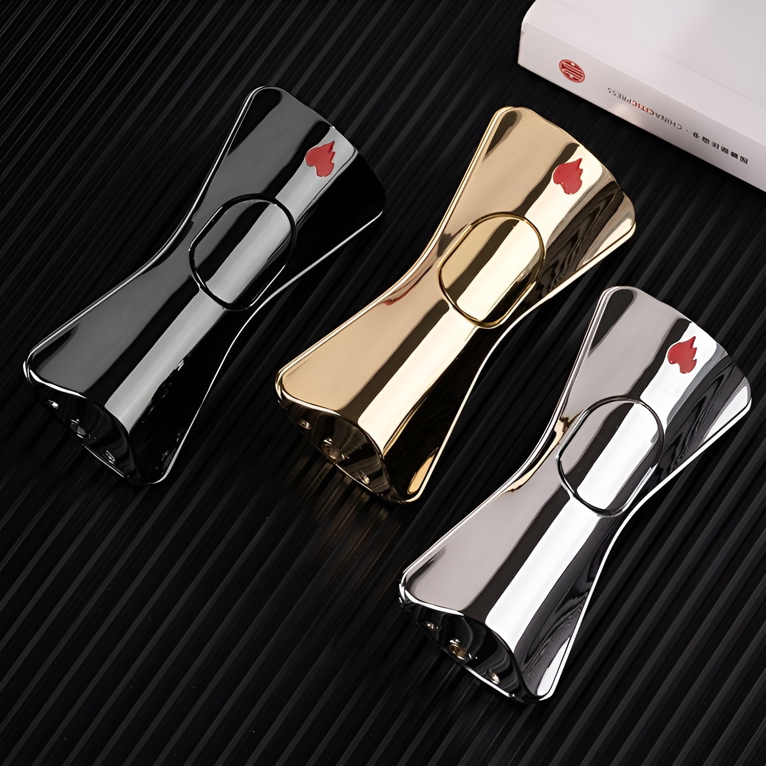 Picture of New Windproof Bow Torch Lighter Metal Gas Butane Refill Jet Lighter Gift