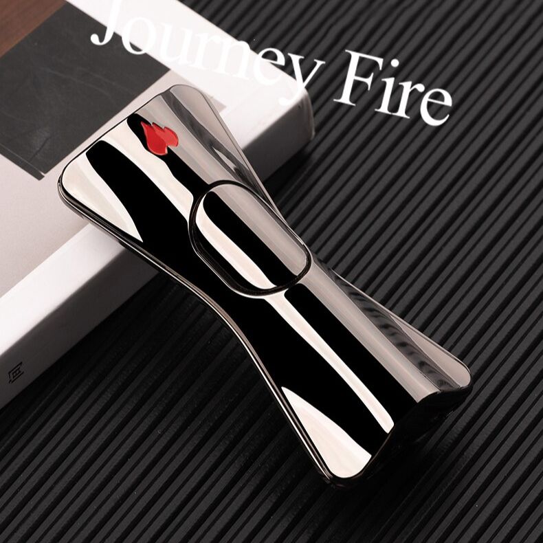 Picture of New Windproof Bow Torch Lighter Metal Gas Butane Refill Jet Lighter Gift