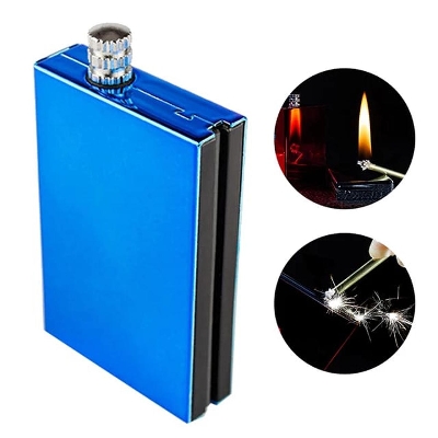 Picture of Waterproof Stainless Steel zippo oil  Permanent Lighter Square Shape Lighter (No Gas)