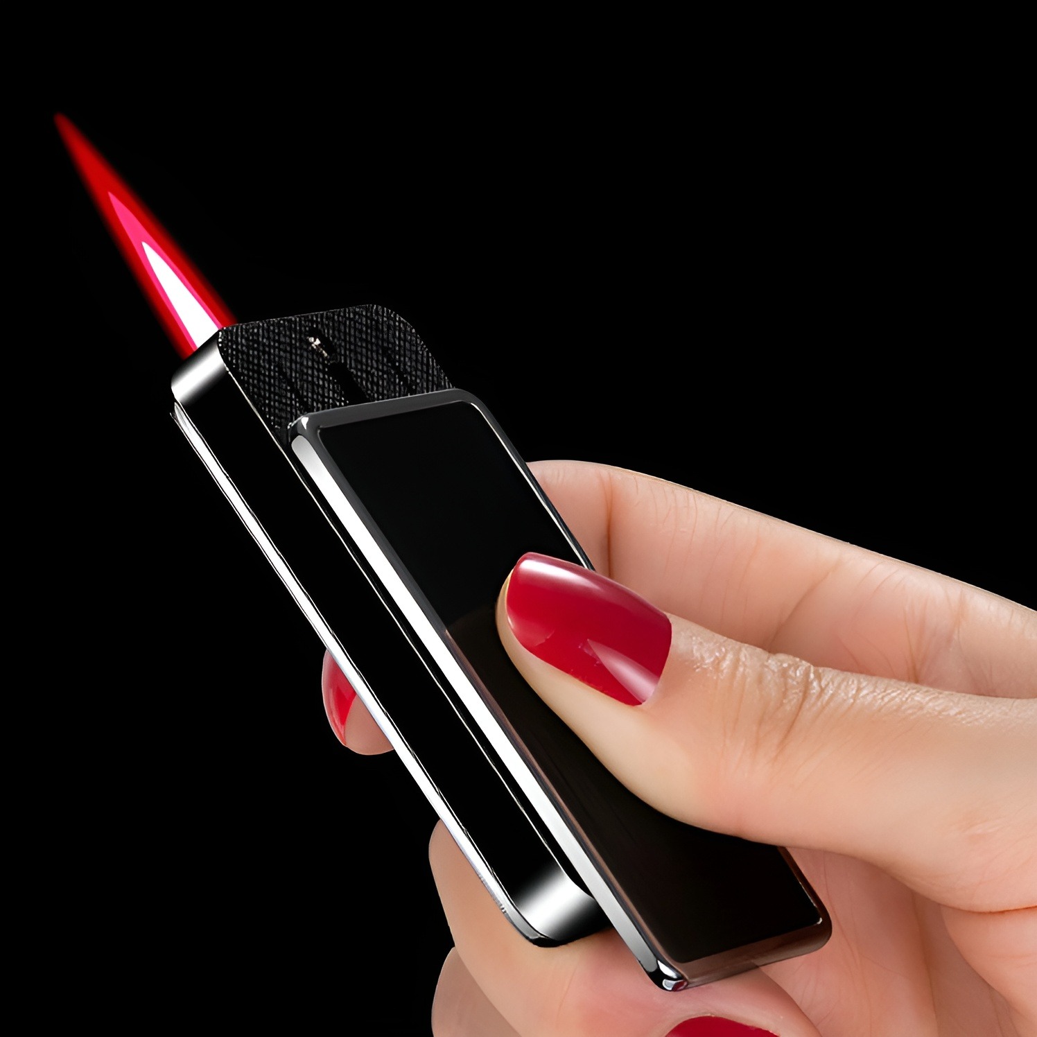 Picture of Slip Lid Ignition Jet Flame Refillable Butane Gas Lighter
