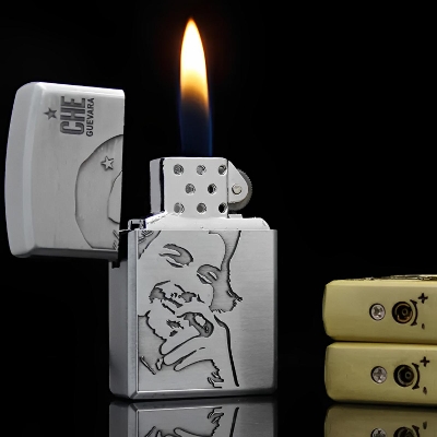 Picture of Creative Gas Lighter Old Grinding Wheel Men's Metal Set Open Flame Lighter