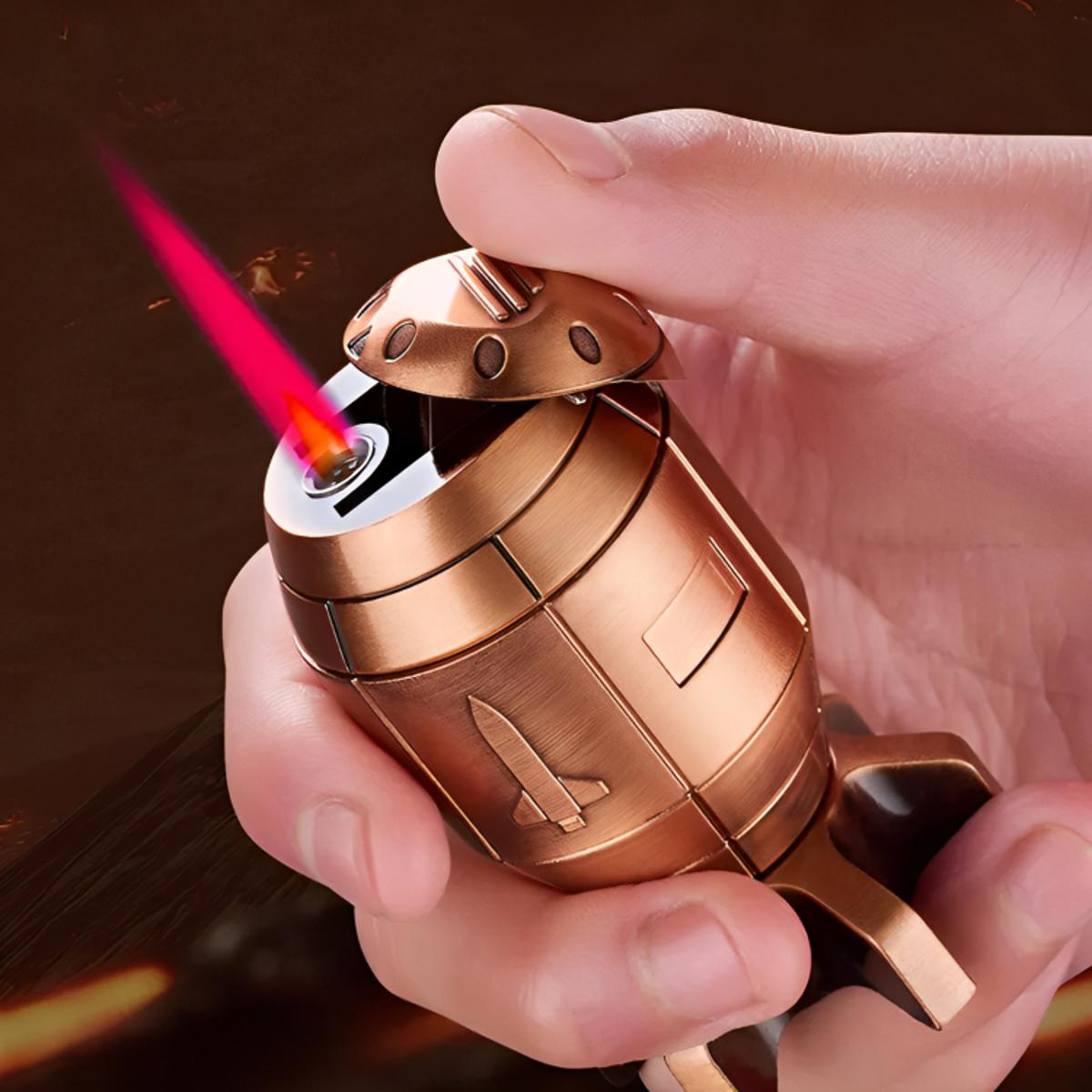 Picture of Creative Rocket Shaped Windproof Lighter Metal Gas Igniter