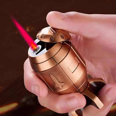 Picture of Creative Rocket Shaped Windproof Lighter Metal Gas Igniter
