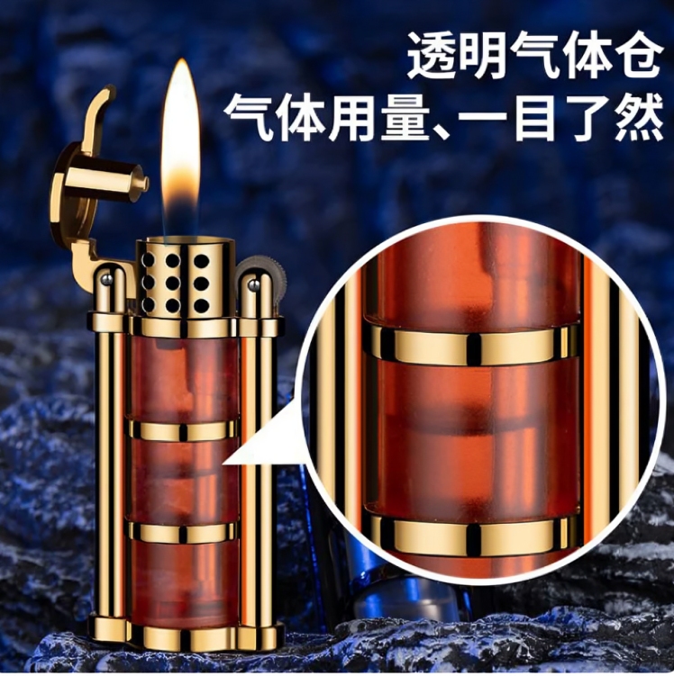 Picture of Transparent gas torch lighter cool gas windproof male gift