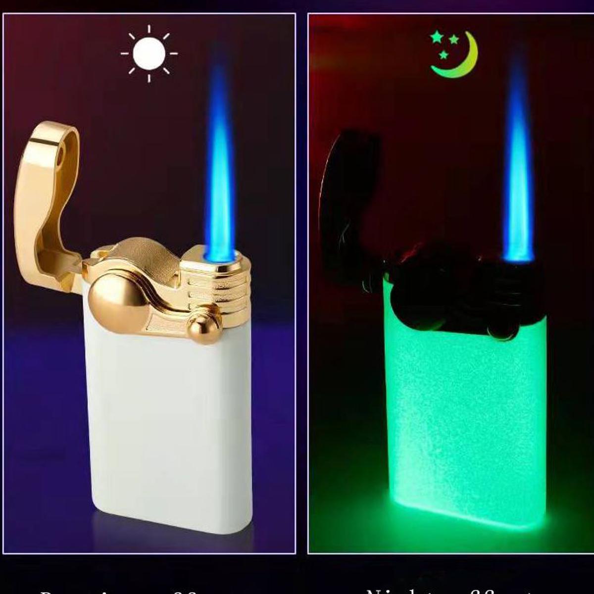 Picture of Creative Luminous Rocker Lighter Mini Gas Butane Lighter Portable Cigar Lighter Windproof Lighter Ignition Tool