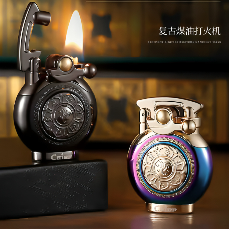 Picture of Rocker kerosene lighter retro personality decompression artifact grinding windproof lighter gift for men