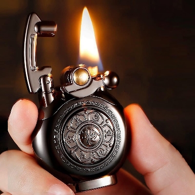 Picture of Rocker kerosene lighter retro personality decompression artifact grinding windproof lighter gift for men