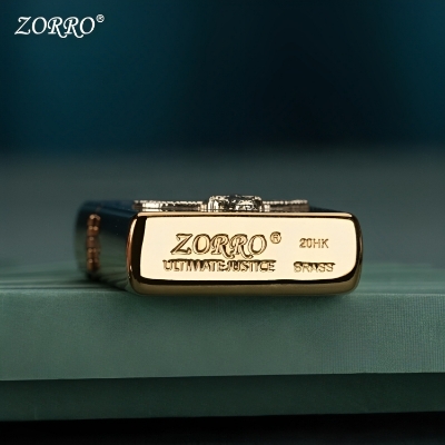 Picture of Zorro new oil grinding wheel type pure copper cattle head sticker personality male lighter