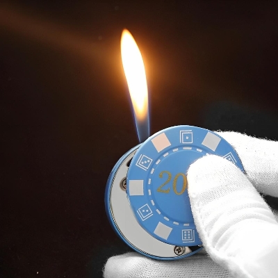 Picture of New Creative Chips Metal Lighter Gas Personality Butane Torch Lighter Portable Mini Fun