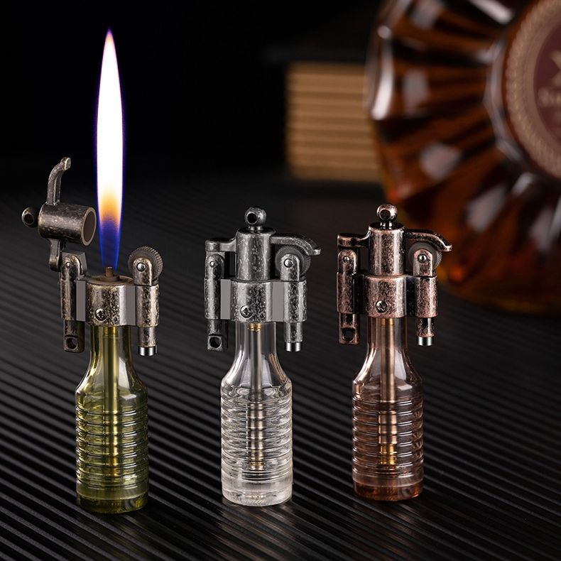 Picture of Butane Gas Lighter Open Fire Flame Cigarete Gadgets For Men Grinding Wheel Ignition Flint Can Be Replaced