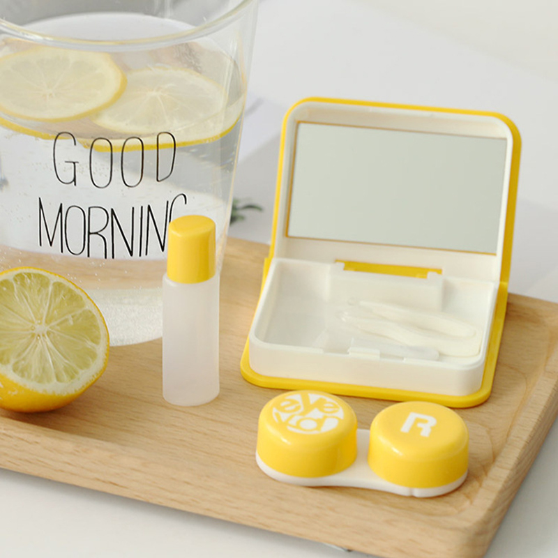 Picture of Eyekan Exclusive Portable Contact Lens Storage Kit with Tweezer, Applicator, Mirror & Solution Bottle. Book Travel Kit Box For All Kind Of Contact Lens. #eyekanbook