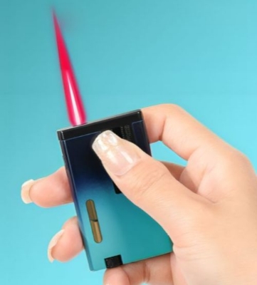 Picture of Creative Lever Press Gradient Jet Flame Lighter Metal Windproof Inflatable Cigarete Lighter