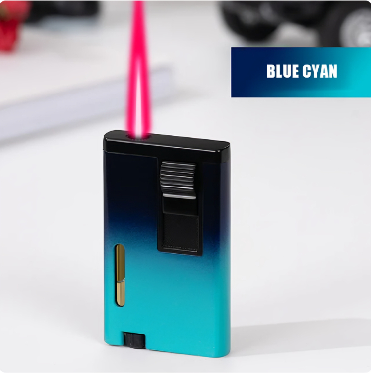 Picture of Creative Lever Press Gradient Jet Flame Lighter Metal Windproof Inflatable Cigarete Lighter