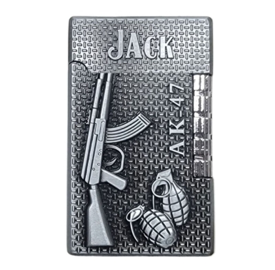 Picture of Creative Steel Sound Embossed Grinding Wheel Lighter Metal Retro Inflatable Cigarete Lighter (any design)