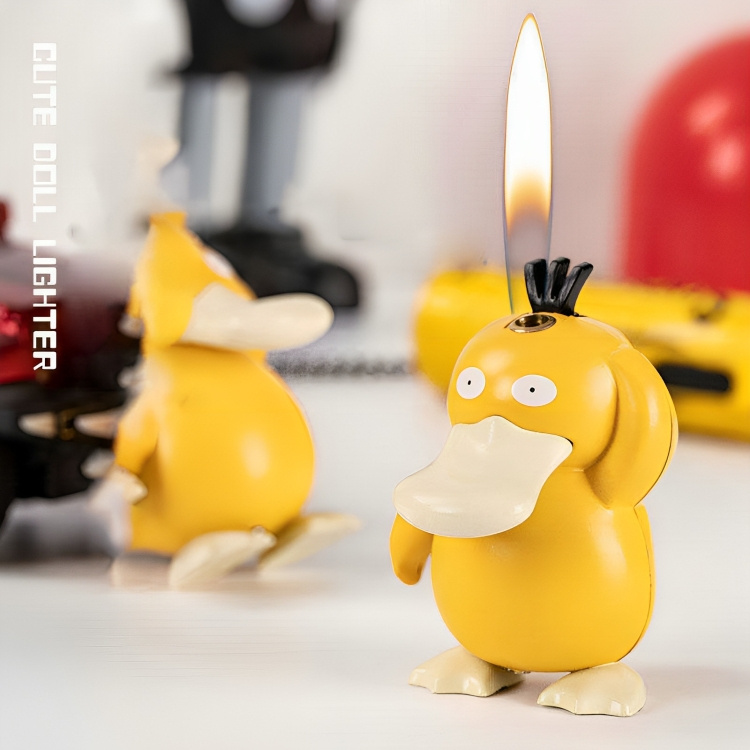 Picture of 3D Cartoon Doll Duck Lighter Open Flame Butane Gas Lighter Cute Lighter