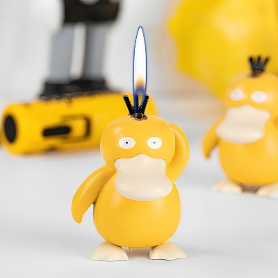 Picture of 3D Cartoon Doll Duck Lighter Open Flame Butane Gas Lighter Cute Lighter