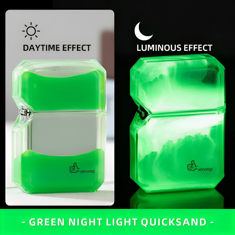 Picture of MR816 transparent luminous quicksand kerosene lighter creative grinding wheel open flame cigarette lighter