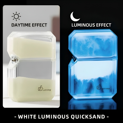 Picture of MR816 transparent luminous quicksand kerosene lighter creative grinding wheel open flame cigarette lighter