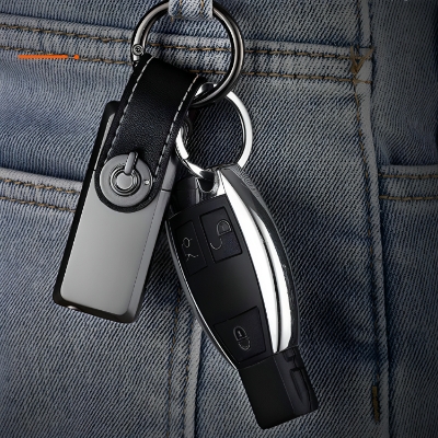 Picture of Mini Metal Key Chain Straight Flame Gas Lighter Grinding Wheel Flint Cigarete Lighters Men