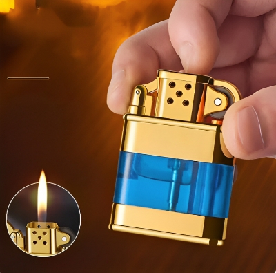 Picture of Creative Retro Grinding Wheel Flint Metal Lighter for Men