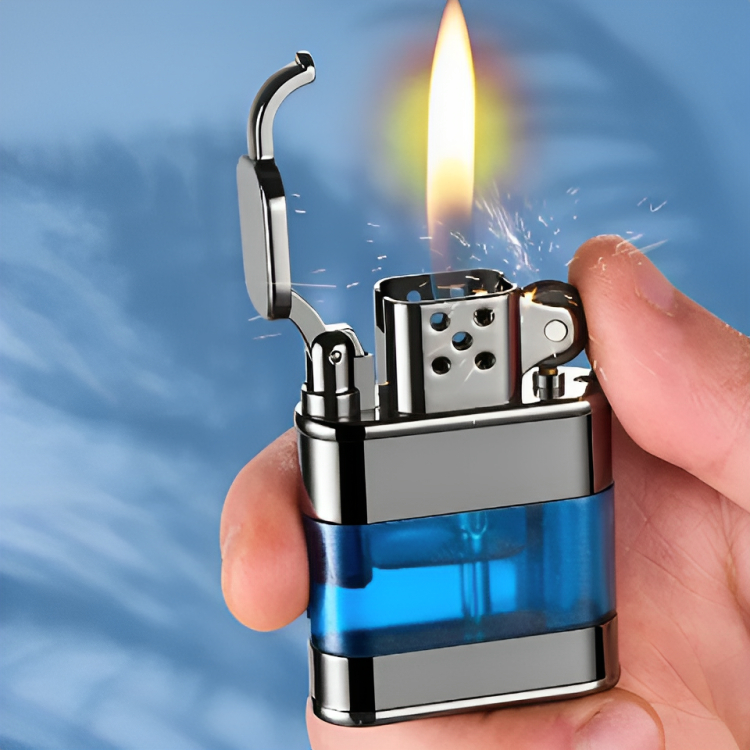 Picture of Creative Retro Grinding Wheel Flint Metal Lighter for Men