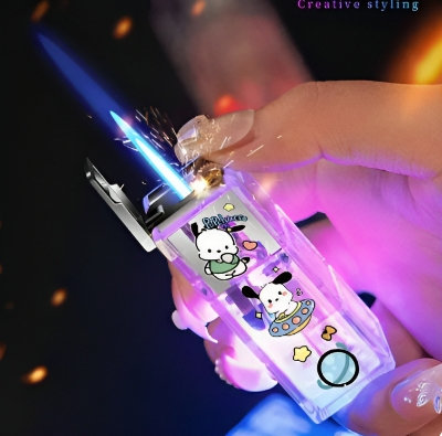 Picture of New Transparent Cartoon Cute Cigar Lighter Kurome Personalized Lighter Creative Blue Flame Lighter