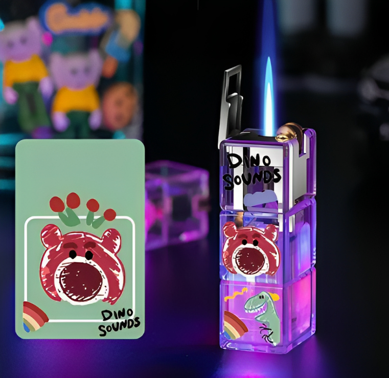 Picture of New Transparent Cartoon Cute Cigar Lighter Kurome Personalized Lighter Creative Blue Flame Lighter