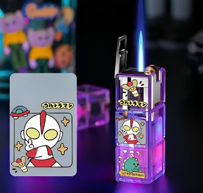 Picture of New Transparent Cartoon Cute Cigar Lighter Kurome Personalized Lighter Creative Blue Flame Lighter