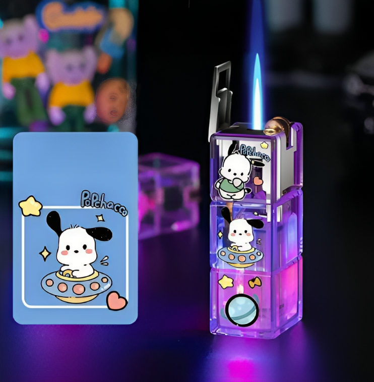 Picture of New Transparent Cartoon Cute Cigar Lighter Kurome Personalized Lighter Creative Blue Flame Lighter