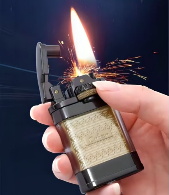 Picture of CHIEF Kerosene Lighter New Retro Leather Windproof Gear Linkage Ignition Creative Personality Gift
