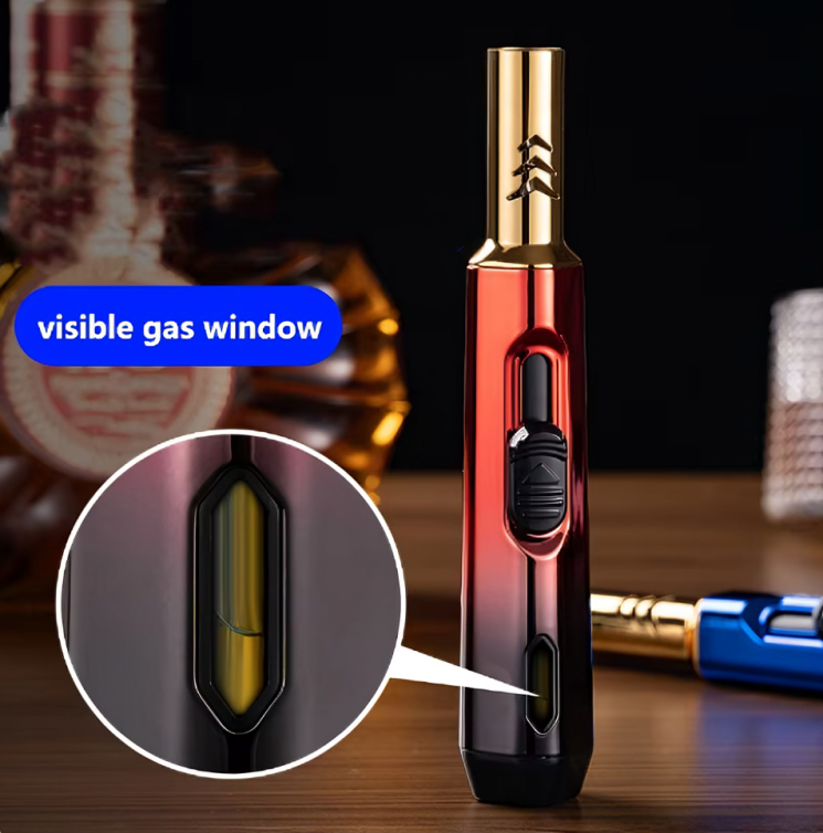 Picture of Honest Metal Torch Gas Lighters Windproof Lighter Cigar Butane Jet Portable Lighter Outdoor Kitchen Blue Flame