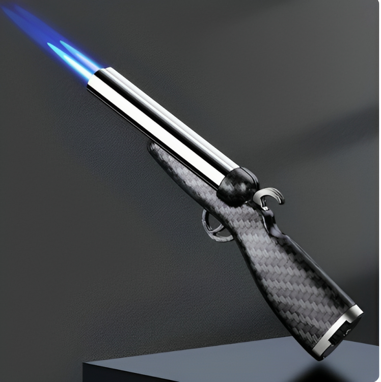Picture of Creative Mini Dual Flame Refillable Butane Torch Lighter Cool Gadgets Candle Lighter Gifts for Men