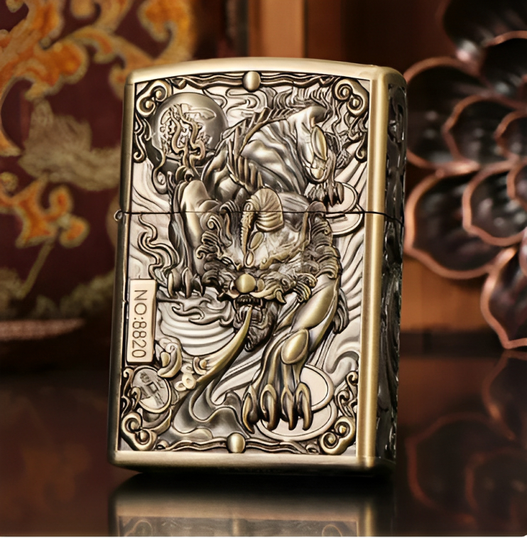 Picture of New Zorro Good quality 3D carved armor Windproof oil lighter