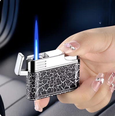 Picture of New Inflatable Gas Metal Lighter Outdoor Windproof Barbecue Kitchen Cigar Large Firepower Lighter Men's High End Gifts