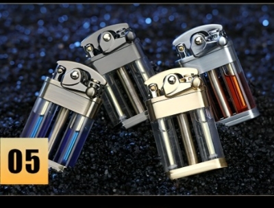 Picture of Zorro Metal oil Lighter Transparent Fuel Tank Creative Retro Grinding Wheel Portable Cigarete Lighter