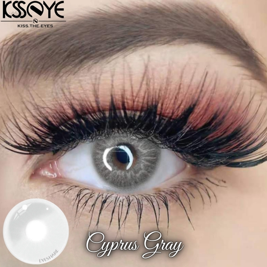 Picture of New Eyeshare Cyprus Gray Color Contact Lens With Regular Kit Box For Men And Women. 1 Pair Eyeshare Cyprus Color Contact Lens For Eye Makeup and Cosmetics.Eyeshare Cyprus Series. #cyprus