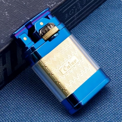 Picture of CHIEF Kerosene Lighter Creative Gear Linkage Transparent Fuel Tank Cigarete Accessories for Men Retro Gift Brand New