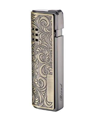 Picture of New metal vintage carved inflatable windproof lighter portable butane gas direct