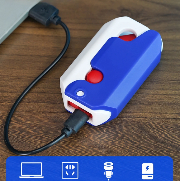 Picture of Creative luminous gravity radish windproof tungsten wire ignition type-C charging lighter smooth decompression USB lighter