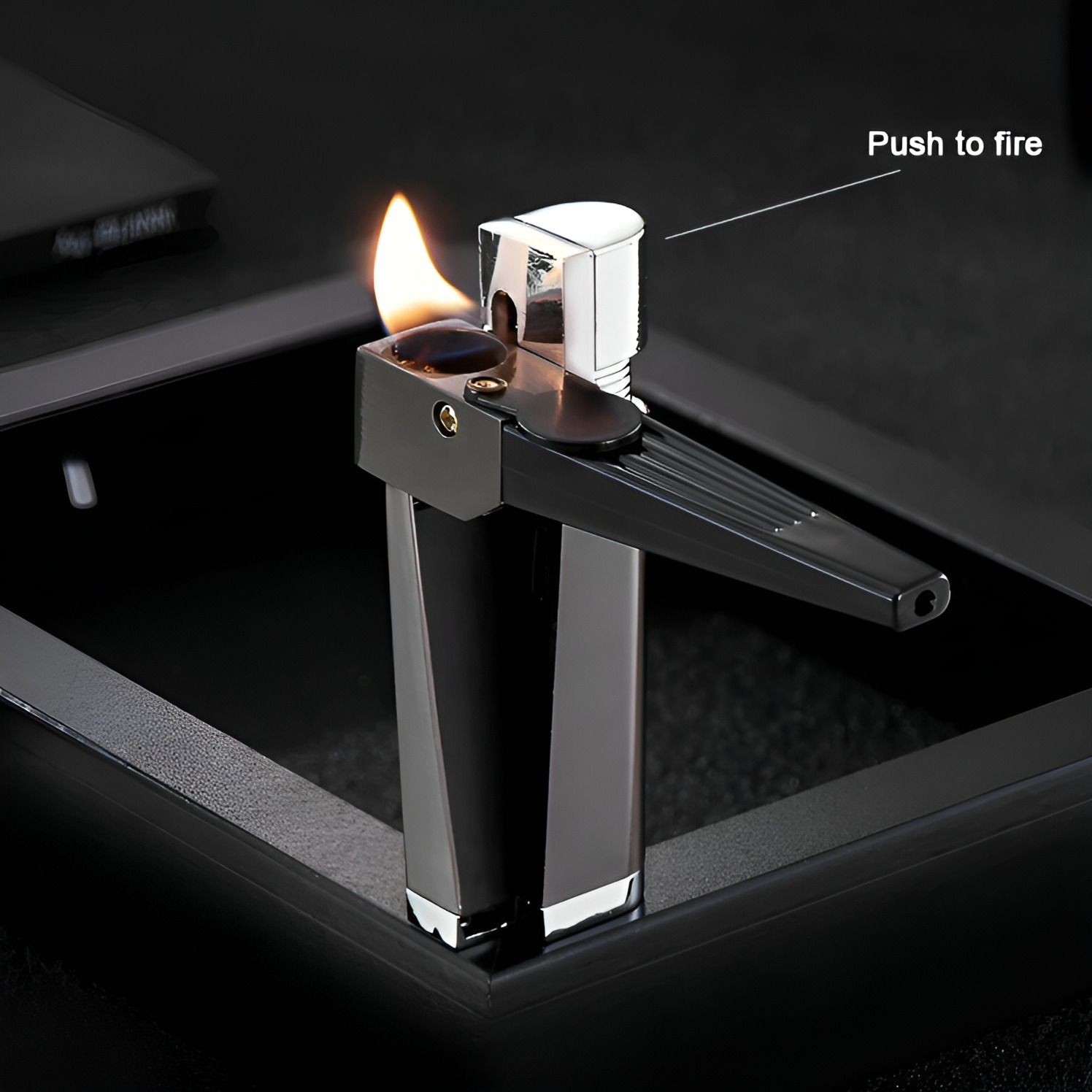 Picture of New Multifunctional Metal Inflatable Lighter Adjustable Flame Size Added Butane Gas Side Ignition Lighter Men's Gift