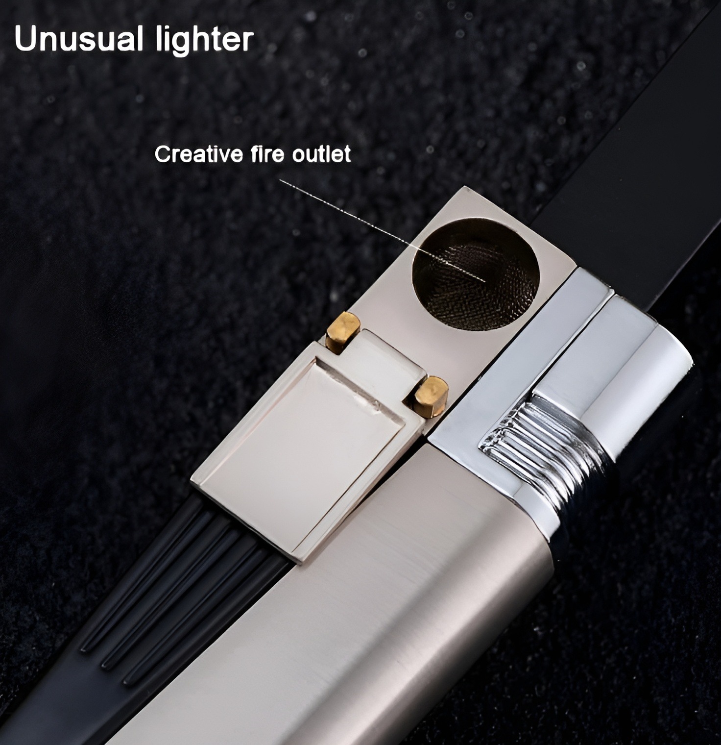 Picture of New Multifunctional Metal Inflatable Lighter Adjustable Flame Size Added Butane Gas Side Ignition Lighter Men's Gift